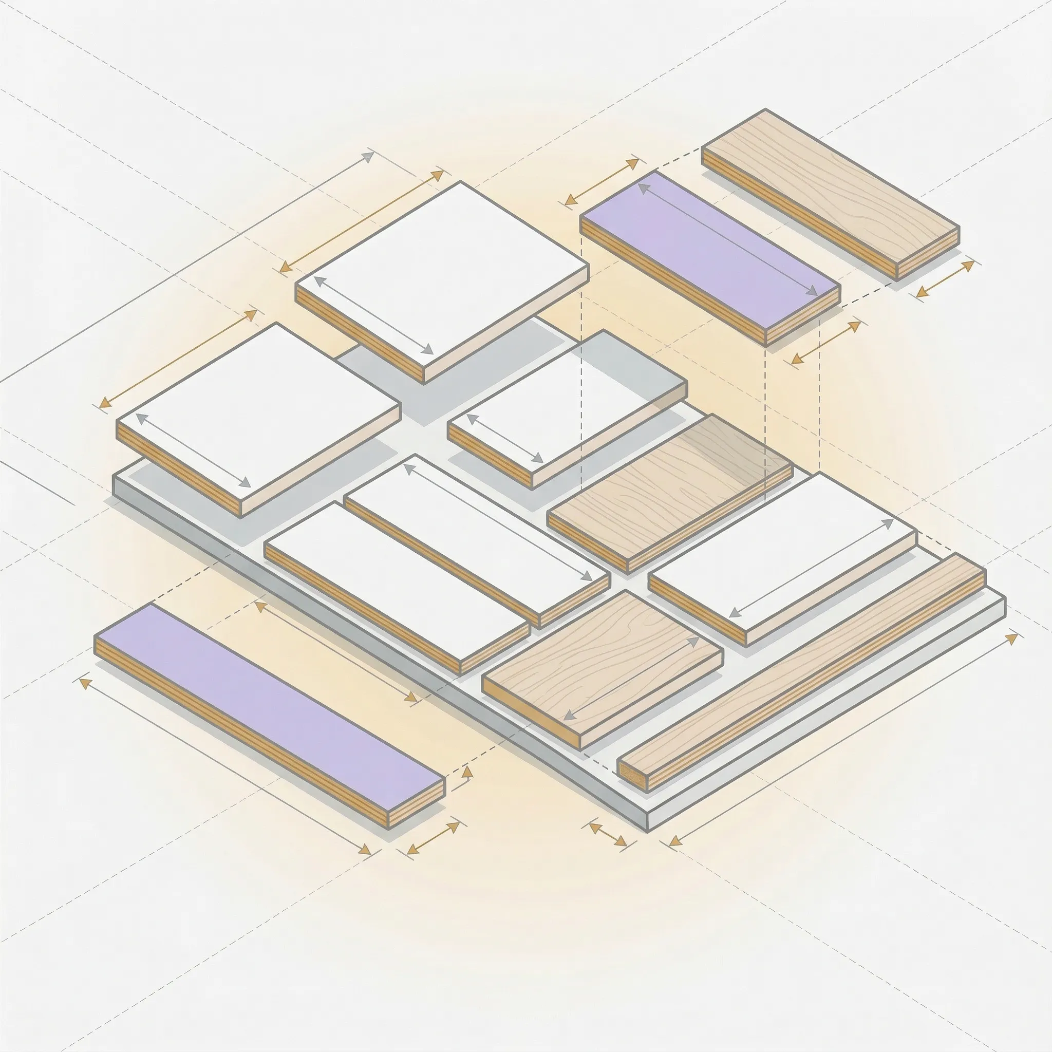 SmartCutList — Optimized cutting diagram